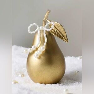 NEW Anthropologie Colette Pearl Gold Fruit Object, Pear